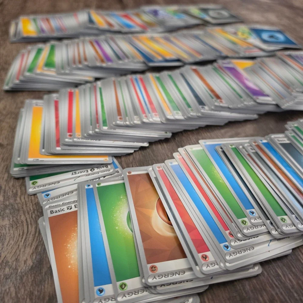 450+ POKEMON Basic & Holo Energy Cards Bulk Lot TCG 32oz Authentic